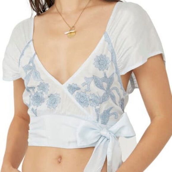 Free People Sahara Embroidered Crop Top - Picture 1 of 12